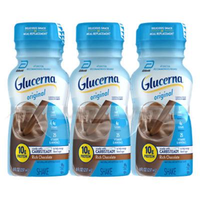 Glucerna Original Rich Chocolate Shake, 8 fl oz, 48 Fluid ounce