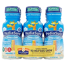 PediaSure Grow & Gain Vanilla Shake, 8 fl oz, 6 count, 48 Fluid ounce