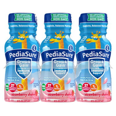 PediaSure Grow & Gain Nutrition Shake Liquid Strawberry