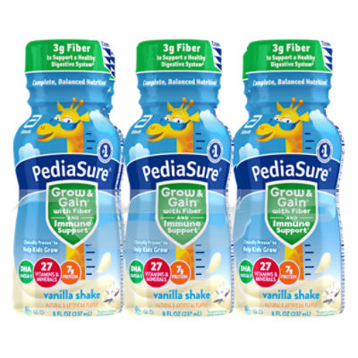 PediaSure Grow & Gain Vanilla Shake, 8 fl oz, 6 count