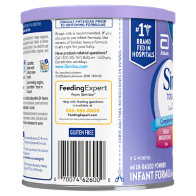 Similac Total Comfort Infant Formula, 12.6-oz Can 