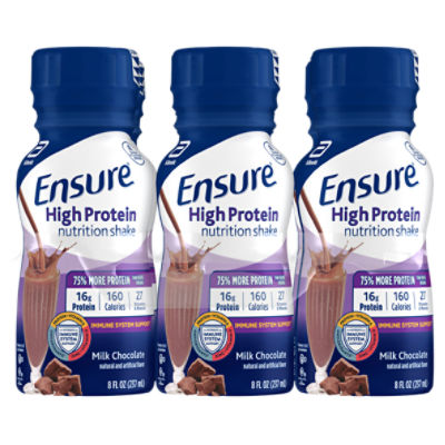 Abbott Ensure Milk Chocolate High Protein Nutrition Shake, 8 fl oz