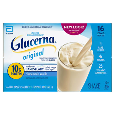 Glucerna - Nutrition Shake Liquid Homemade Vanilla, 128 Fluid ounce