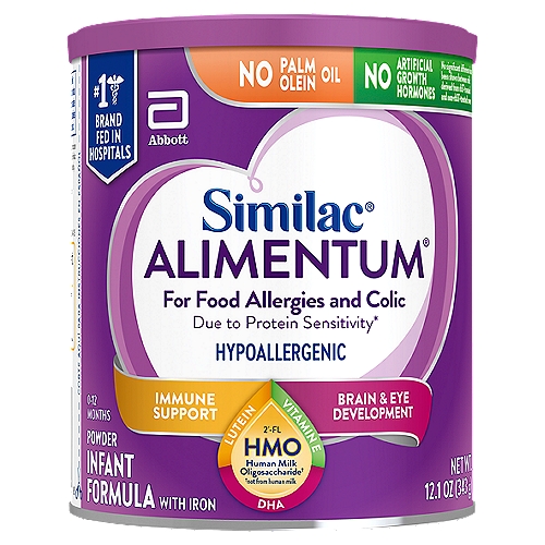Similac Alimentum Hypoallergenic Powder Infant Formula with Iron, 0-12 Months, 12.1 oz