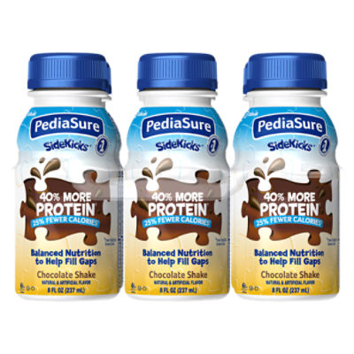 PediaSure SideKicks Balanced Nutrition to Help Fill Gaps Chocolate Shake, 8 fl oz, 48 Fluid ounce