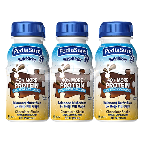 PediaSure SideKicks Balanced Nutrition to Help Fill Gaps Chocolate Shake, 8 fl oz