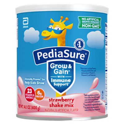 PediaSure Grow & Gain Strawberry Shake Mix, 14.1 oz