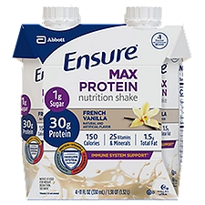 Ensure Max Protein French Vanilla Nutrition Shake, 11 fl oz, 4 count