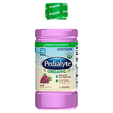 Pedialyte Organic Grape Electrolyte Solution, 33.8 fl oz, 33.8 Fluid ounce