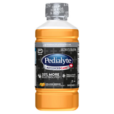 Pedialyte AdvancedCare+ Orange Breeze Electrolyte Solution, 33.8 fl oz