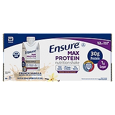 Abbott Ensure Max Protein French Vanilla Nutrition Shake Value Pack, 11 fl oz, 12 count