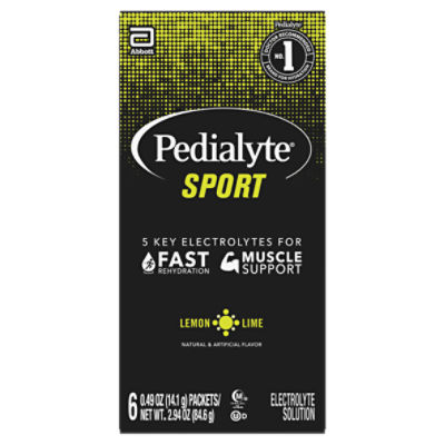 Pedialyte Sport Lemon Lime, Electrolyte Solution