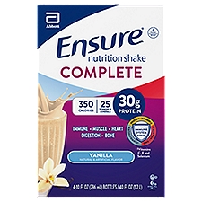 Ensure Complete Vanilla Nutrition Shake, 10 fl oz, 40 Fluid ounce