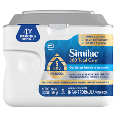 Similac 360 Total Care Milk-Based Powder Infant Formula with Iron, 20.6 oz, 20.6 Ounce