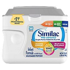 Similac Pro-Advance Infant Formula, Milk-Based Powder with Iron 0-12 Months, 20.6 Ounce
