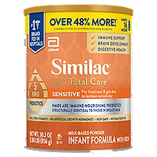Similac 360 Total Care Sensitive Milk-Based Powder Infant Formula with Iron, 30.2 oz