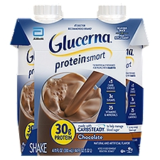 Glucerna Protein Smart Chocolate Shake, 11 fl oz, 4 count