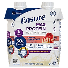 Ensure Max Protein Nutrition Shake Ready-to-Drink Cherry Cheesecake, 11 fl oz, 4 count