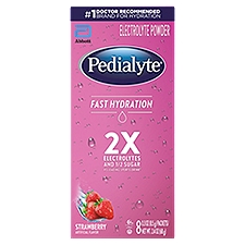 Pedialyte Fast Hydration Electrolyte Powder Powder Strawberry
