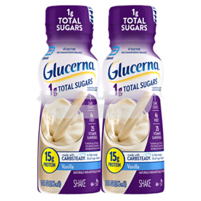 Glucerna 1G Total Sugar Nutrition Shake Liquid, Vanilla, 10 fl. oz.