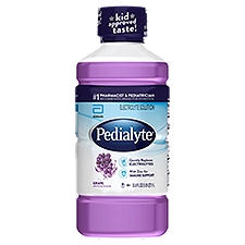 Pedialyte Electrolyte Solution Grape Ready-to-Drink, 33.8 Fluid ounce
