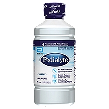 Pedialyte Unflavored, Electrolyte Solution, 33.8 Fluid ounce