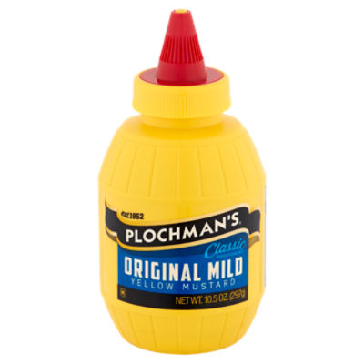 Plochman's Mild Yellow Mustard -  Premium, 10.5 fl oz