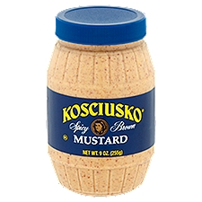 Kosciusko Spicy Brown, Mustard, 9 Ounce