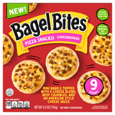 Bagel Bites Cheeseburger Pizza Snacks!, 9 count, 6.9 oz