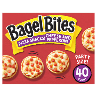 Bagel Bites Cheese and Pepperoni Pizza Snack! Party Size, 40 count, 31.1 oz