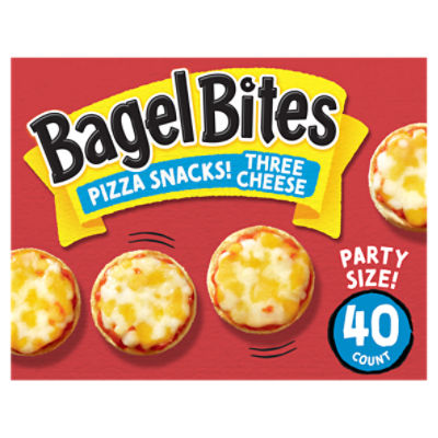 Bagel Bites Three Cheese Pizza Snacks! Party Size!, 40 count, 31.1 oz, 881 Gram