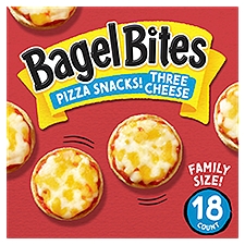 Ore Ida Bagel Bites Three Cheese Pizza Snacks! Family Size!, 18 count, 14 oz, 14 Ounce