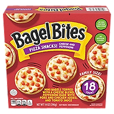 Ore Ida Bagel Bites Cheese & Pepperoni Pizza Snacks! Family Size!, 18 count, 14 oz
