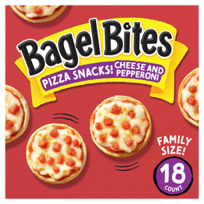 Bagel Bites Cheese & Pepperoni Pizza Snacks! Family Size!, 18 count, 14 oz, 14 Ounce
