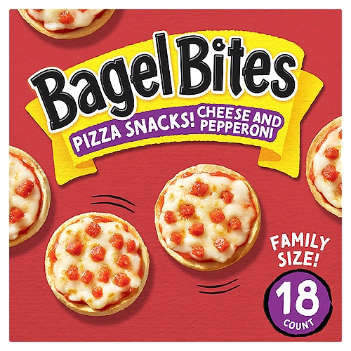 Ore Ida Bagel Bites Cheese & Pepperoni Pizza Snacks! Family Size!, 18 count, 14 oz