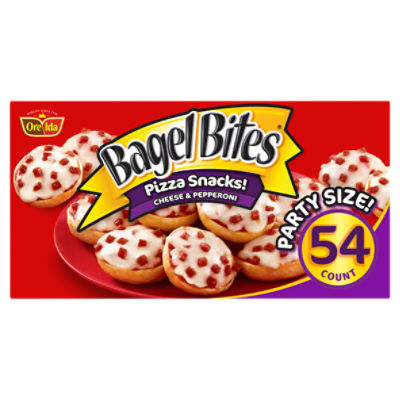 Bagel Bites Cheese & Pepperoni Mini Pizza Bagel Frozen Snacks, 54 ct Box