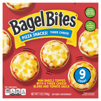 Ore Ida Bagel Bites Three Cheese Pizza Snacks 9 Count 7 Oz 