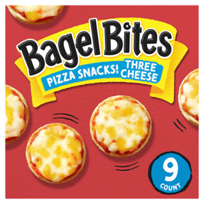 Bagel Bites Three Cheese Pizza Snacks!, 9 count, 7 oz, 7 Ounce