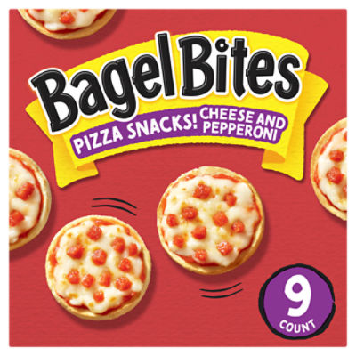 Bagel Bites Cheese & Pepperoni Pizza Snacks!, 9 count, 7 oz, 198 Gram