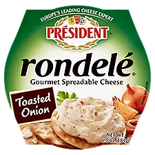Président Rondelé Toasted Onion Gourmet Spreadable Cheese, 6.5 oz