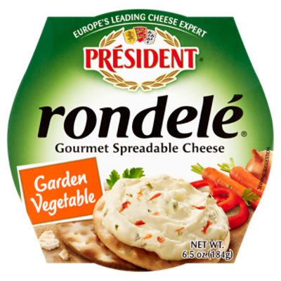 Président Rondelé Garden Vegetable Gourmet Spreadable Cheese, 6.5 oz