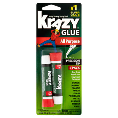 Krazy Glue All Purpose Precision Tip Glue, 0.07 oz, 2 count