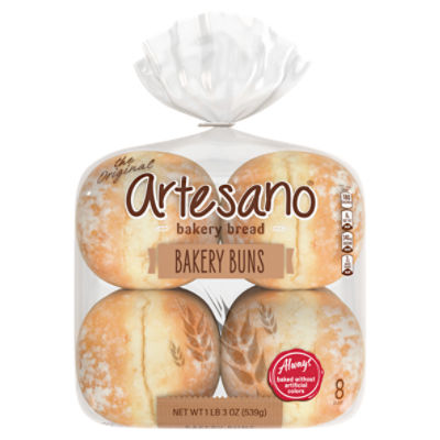 Artesano The Original Bakery Buns, 8 count, 1 lb 3 oz, 19 Ounce