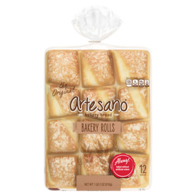 Artesano The Original Bakery Rolls, 12 count, 1 lb 2 oz, 18 Ounce