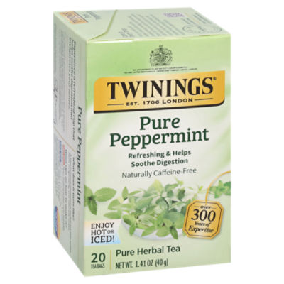 Twinings of London Pure Peppermint Herbal, Tea Bags