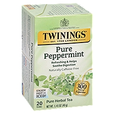 Twinings of London Pure Peppermint Herbal Tea Bags, 20 count, 1.41 oz