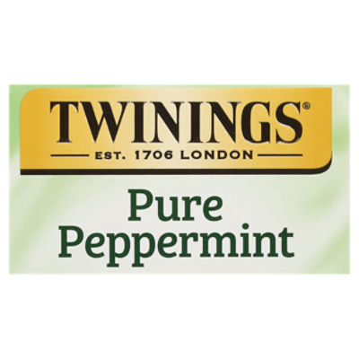 Twinings of London? Pure Mint 20 ct Premium Black Tea Bags 1.41 oz. Box