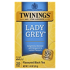 Twinings of London Lady Grey Black Tea Bags, 20 count, 1.41 oz