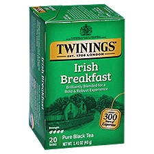 Twinings of London Irish Breakfast 100% Pure Black Tea Bags, 20 count, 1.41 oz