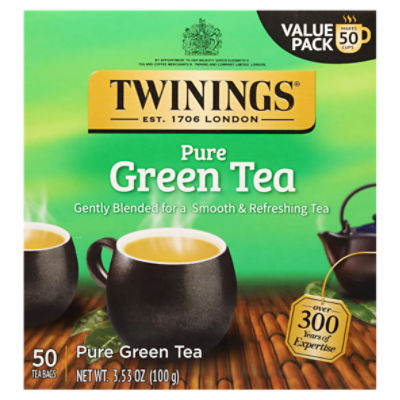 Twinings of London Green Tea Bags, 50 count, 3.53 oz, 3.53 Ounce